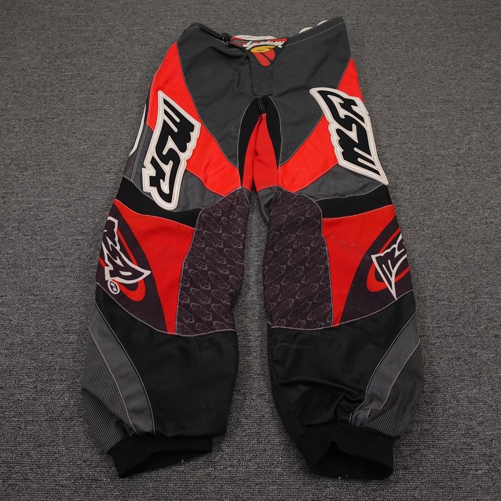 Vintage MS Racing Pants Mens 34x32 Red System 6 Motocross MX Padded Race Riding